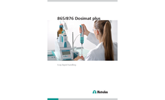 865/876 Dosimat Plus - Easy Liquid Handling - Brochure