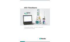 Metrohm 859 Titrotherm Thermometric Titration - Brochure