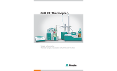 860 KF Thermoprep Thermal Sample Preparation - Manual