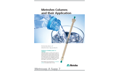 Metrohm Columns and their Application - Brochure