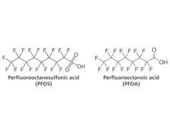 Figure 2. Chemical structures of two first generation PFASs: perfluorooctanesulfonic acid (PFOS) and perfluorooctanoic acid (PFOA).