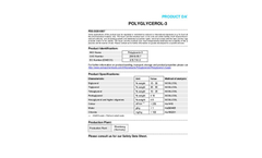 3 - Polyglycerol Datasheet