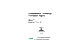 Quick™ ARSENIC TEST KIT: Verification Report