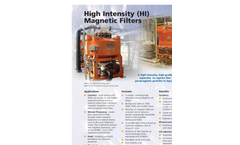 High Intensity (HI) Magnetic Filter Brochure