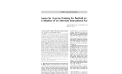Mask-On Hypoxia Training for Tactical Jet Aviators: Evaluation of an Alternate Instructional Paradigm