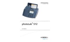 photoLab - Model S12 - WTW- 250024D - Filterphotometer - Manual