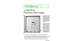 RainWise - Model EDL - Weather Station Data Logger - Datasheet
