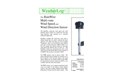 RainWise - WSR/WDV - Multi-Vane Wind Speed and Direction Sensor Datasheet