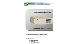 Sonimix - Model Sx 3057 - Self Regenerable Zero Air Generator Manual