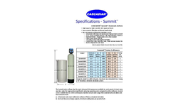 Summit -Cascadian - Model 58L Series - Automatic Softener Brochure