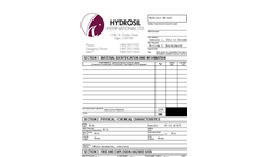 Hydrosil HS-100 For Water Filtration MSDS