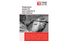 Temperature Sensors for Semi Conductor & Solar Industry - Brochure