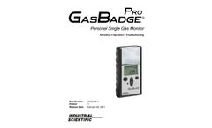 GasBadge - Model Pro - Personal Single Gas Monitor System - Manual