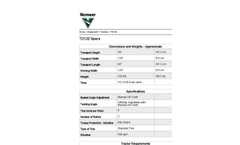 Vermeer - TD120 - Rotary Tedder Specifications