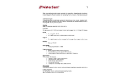 WaterSam - Model WS 98 - Wall Mounted Water Sampler Technical Specifications
