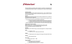 WaterSam - Model WS 312 - Compact Stationary Water Sampler Technical Specifications