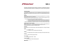 Model WS 316 SE - Self-Emptying Water Sampler Technical Specifications