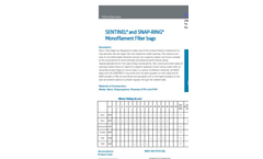 Sentinel and SNAP-Ring Monofilament Filter Bags - Datasheet