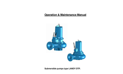DTP - Submersible Pumps - Operation & Maintenance Manual