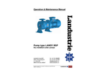 Landustrie LANDY - Model BSP - Dry Installed Cutter Pumps - Operation & Maintenance Manual