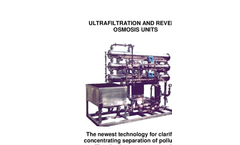 Ultrafiltration and Reverse Osmosis Units - Brochure
