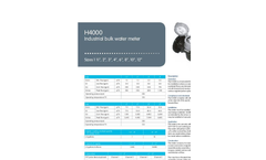 Model H4000 - Cold Water Meters  Brochure