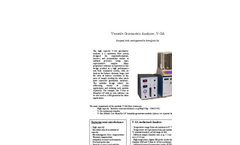  	InstruQuest - Model V-GA 1 - Versatile Gravimetric Water Vapor Sorption Analyzers Brochure