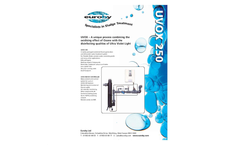 UVOX 250 Ozone generation and Ultraviolet Water Treatment Brochure (PDF 240 KB)