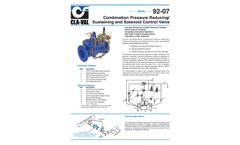 Cla-Val - Model 92-07 & 692-07 - Pressure Reducing, Sustaining and Solenoid Valve - Engineering Data Sheet ??? US & Metric Units