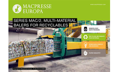 Series MAC/2, Multi-Material Balers For Recyclables - Brochure