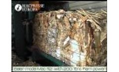 Wood Chips and Wood Pallets Baling With a Macpresse Baler Video