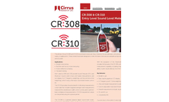 Cirrus - Model CR:308/310 - Entry Level Sound Level Meters - Brochure