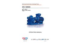 SPLT Series Split Case Double Suction Centrifugal Pumps - Operating Manual