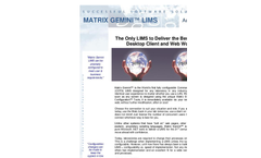 Matrix Gemini LIMS for Environmental Labs Brochure