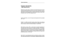 Contract Laboratories Services Brochure