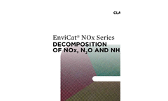 EnviCat - NOx Series Decomposition of NOx, N2O and NH3 Brochure