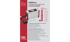 VARIOluxx - Portable Syngas Analyser - Brochure