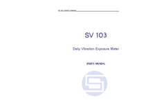 Model SV 103 - Human Vibration Exposure Meter Brochure