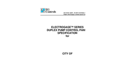 Electrogage Series - Duplex Pump Control Panel  Specification