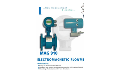 Model MAG910-100P-16 - Flanges Mag Flow Meter Datasheet