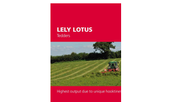 Lely Lotus Stabilo Tedders with Three Point Linkage Brochure