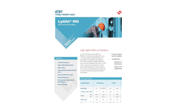 LydAir - Model MG - HEPA and ULPA Air Filtration Media Brochure
