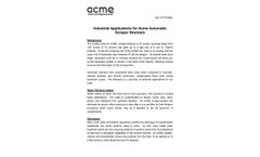 ACME - Industrial Applications for Acme Automatic Scraper Strainers - Brochure