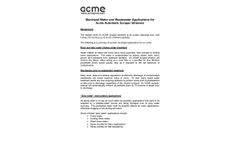 ACME - Municipal Water and Wastewater Applications for Acme Automatic Scraper Strainers - Brochure