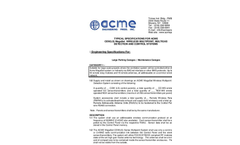 ACME - Model CEW-LS Series - Multiset Gas Detection & Control System - Specifications