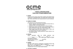 ACME - Electric Steam Generators - Specifications