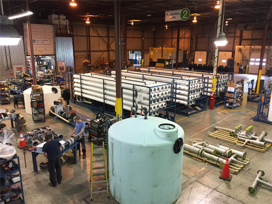 RO System being assembled & tested before shipping