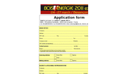 Bois Energie 2011 - Application form
