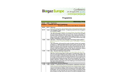 Biogaz Europe 2010 - English PROGRAMME