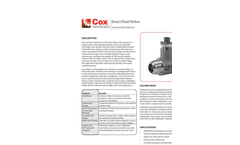 Cox - Exact Dual Rotor Turbine Flow Meter Datasheet